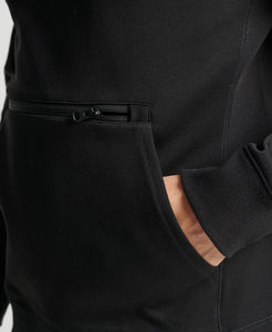 Séchage rapide manches longues basiques coton mélangé article frais pur tissu Original poche avant zippée style sweats à capuche pour hommes - Product Image 6