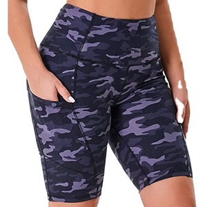 2024 personnalisé taille haute femmes shorts d'entraînement tissu élastique pour cyclisme sport motard Yoga grande taille Logo motif décoration - Product Image 6