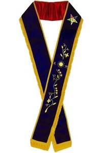 Orden de Eastern Star OES Faja completa Masonic Regalia Worthy Matron Sash Purple Oes Sash - Product Image 4