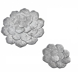 Bandeja de Flores de Aluminio de Lujo, Plato Decorativo de Metal para Mesa, Decoración del Hogar, Hoteles, Restaurantes, Servicio de Alimentos y Frutas - Product Image 3
