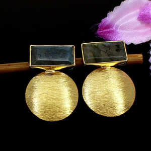 ต่างหูเงินแท้92.5อัญมณีลาบราดอไรต์20x10มม. 13.91กรัม - Product Image 5