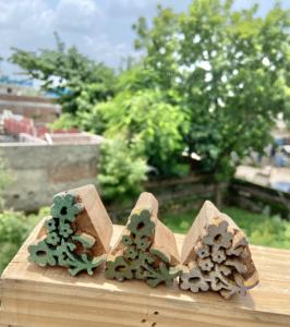 Impressions sur bois floral - Tampons d'impression sur bois sculptés à la main |   Motifs floraux |   Outils de sérigraphie textile - Product Image 3