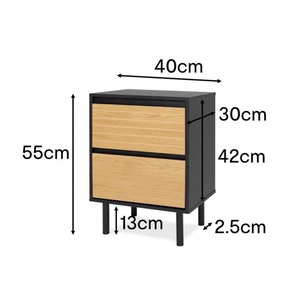 <span class=keywords><strong>Table</strong></span> <span class=keywords><strong>de</strong></span> chevet noire en <span class=keywords><strong>bois</strong></span> avec tiroir pour chambre à coucher - Product Image 6