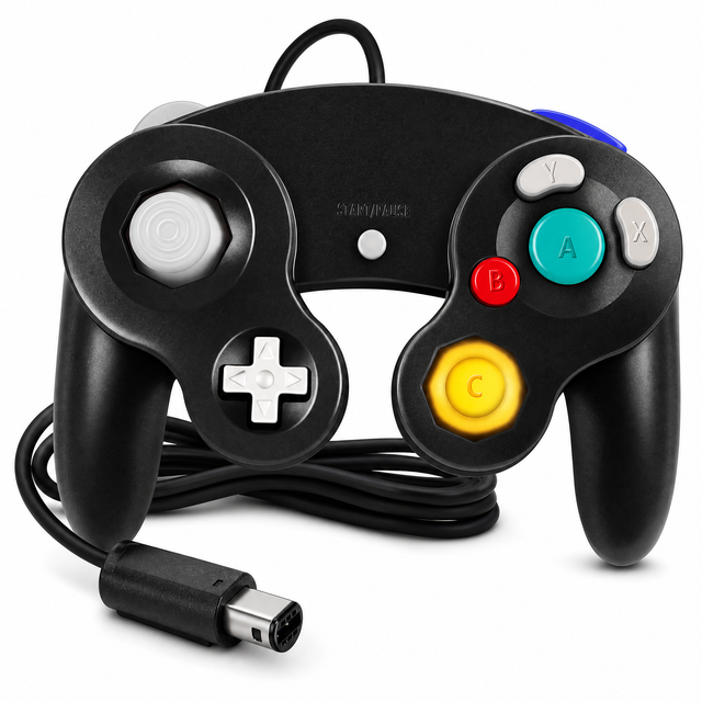 AGB-002 Wired Game Controller Vibration Motion Sensing Touch Buttons Classic Gamepad Joystick for Wii GameCube PC
