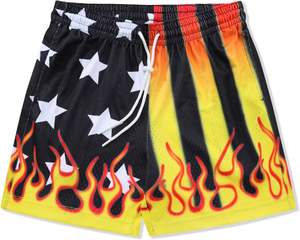 Vente en gros 2025 Short de basket-ball personnalisé Nouveau Streetwear Coupe courte Broderie Polyester 100% Coton Écologique Solide - Product Image 2