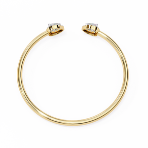 Magnifique bracelet et jonc en or 18 carats avec diamants de laboratoire, accessoire de bijouterie luxueux - Product Image 4