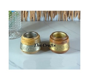 Brûleur Bakhoor en bois et métal Mabkhara ensemble de deux meilleure qualité taille et forme personnalisées brûleur Dukhoon Mabkhars - Product Image 1