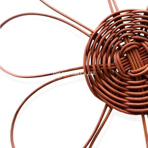 Handcrafted Woven <b>Rattan</b> Flower <b>Wall</b> Art <b>Decor</b> Made From Natural Materials for Baby Nursery Room Bohemian Style - Product Image 3