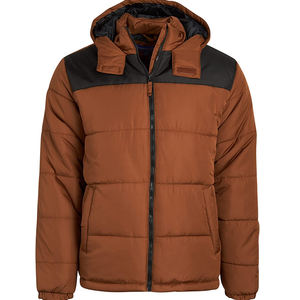 Veste polaire personnalisée de la meilleure qualité pour hommes Manteau d'hiver brillant à la mode promotionnel avec tissu en toile de style rue teint en plaine - Product Image 1
