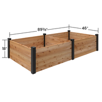 Lit de fleur en bois contemporain boîte de jardinière de jardin surélevée lit de jardinière de fleurs pour légumes décoration de maison et de jardin produits de gros