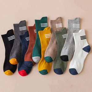 Wholesale Custom Design Youth Men's Medium <b>Tube</b> Boneless Cotton Knitted Crew Socks with Cuff Logo - Product Image 6
