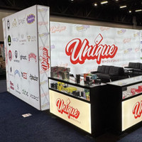 Stand d'exposition modulaire personnalisé 20x30 pieds, stand d'exposition portable en tissu pour CES NAB HIMSS SEMA