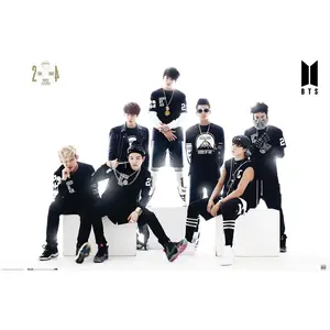 Affiche moderne pour BTS, design noir et blanc pour utilisation murale - Product Image 2