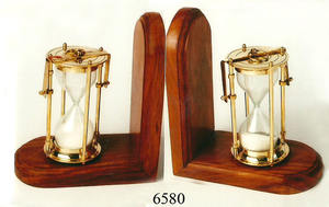 <b>Anchor</b> Bookend Pair Nautical Product Table Top Decorative Wooden Handmade BookEnds With Brass <b>Anchor</b> Customized for Sale - Product Image 3