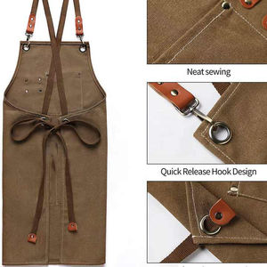 Custom Multifunctional Cotton Canvas Chef Kitchen Barber <b>Apron</b> Professional <b>Apron</b> - Product Image 3