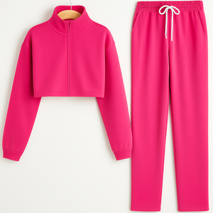 Sudaderas con capucha personalizadas Casual Plain Jogging Warm Soft Sweat Suits Fitness Poliéster Chándales Sudaderas CON CAPUCHA DE LAS MUJERES - Product Image 3