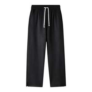 Pantalones Deportivos Casuales Personalizados de Cintura Media, Gruesos, Lisos, Anchos, Holgados, Unisex, de Pierna Recta, con Lavado Ácido - Product Image 6