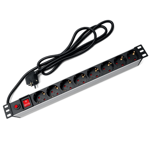 Unidad de Distribución de Energía (PDU) TRICOM RT-R020B de Aleación de Aluminio, 8 Vías, para Rack de 19 Pulgadas, IP54, 16A, con 8 Tomas Schuko para Armarios de Servidores - Product Image 1