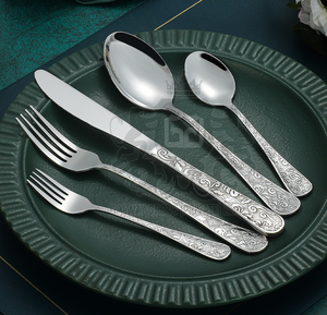 Creative Modern Design 5-Piece Stainless Steel 304 Flatware <b>Set</b> Mirror Polish <b>Marble</b> Handle High Quality Dishwasher Safe Party - Product Image 6