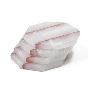 Ensemble de sous-verres en marbre blanc écologique de forme ronde avec perle élégante vaisselle de qualité supérieure idéale pour les repas et les cadeaux - Product Image 6