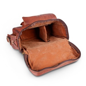 Lujo impermeable Crazy Horse cuero hombro Cámara bolsa DSLR sin espejo hecho a mano duradero Vintage personalizable fotografía regalo - Product Image 4