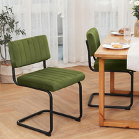 Chaise en cuir vert ergonomique-confortable et élégante pour la maison ou le bureau