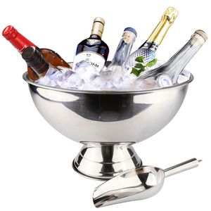 Cubo de hielo Ciervo Cubo de hielo Bañera de bebidas Cubo de hielo de champán de latón para Bar Bañera de champán de aluminio para bañera de champán - Product Image 1