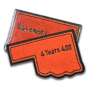 Parches Tejidos Ecológicos Personalizados, Estilo Cosido, Letras del Alfabeto Inglés, Triángulo, Círculo, Colores Amarillo y Azul, Bolsas de Tela de Lona - Product Image 5