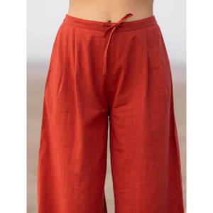 Gerua Women's High-Waisted Loose Cotton Palazzo Pants-Breathable <b>Summer</b> Casual <b>Trousers</b> with Elastic Waist - Product Image 2