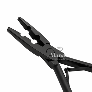 Alicates Profesionales para Extensiones de Cabello, Herramienta de Anillo Micro, Alicates de Acero Inoxidable Negro Mate para Extensiones con Nano Beads - Product Image 2