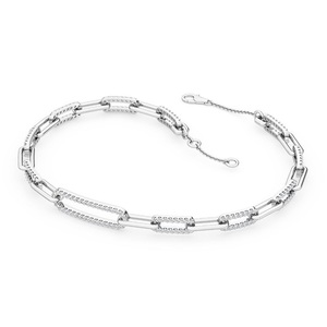 Trendy Linking Designer S925 Pulsera de moissanita de plata en eslabones de diamantes modernos chapados en oro amarillo y acabado de alto brillo - Product Image 6
