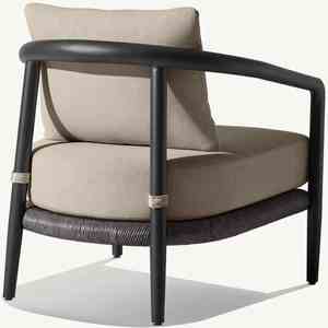 Mobilier moderne minimaliste en bois pour patio, chaise longue en teck tissée en corde pour l'extérieur, hôtel, villa, jardin, loisirs - Product Image 2