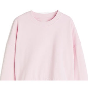 Sudadera Ecológica de Invierno para Mujer, Cuello Redondo, Bordada, Transpirable, de Forro Polar, Color Rosa Bebé, Resistente al Viento, Poliéster/Algodón - Product Image 4