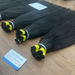 ผมดิบโรงงานที่ยังไม่ได้ดําเนินการขายส่งธรรมชาติบริสุทธิ์ 100% มนุษย์ Remy ต่อผมหนังกําพร้าชิดชิดจํานวนมากจํานวนมากผม - Product Image 1