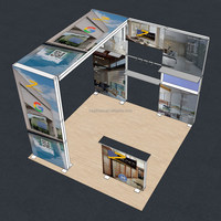 Stand d'exposition portable de 10 x 10 pieds, design de stand d'exposition rétroéclairé, stand d'exposition, stand d'exposition avec boîte lumineuse et support