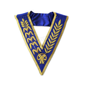 Collier maçonnique de 18e degré brodé à la main avec fil de bullion, qualité supérieure, personnalisé, Rose Croix - Product Image 2