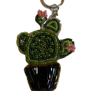 Nuevo Llavero de Moda Hecho a Mano con Cuentas y Patrón Colorido, Llavero Moderno para un Look Festivo de Mardi Gras - Product Image 1