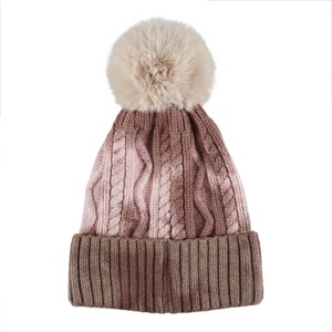 Gorro de Moda Personalizado Unisex, Gorro de Punto con Estampado Tie-Dye y Pompón, Gorros Cálidos de Invierno para Mujer, Tendencia 2026 - Product Image 3