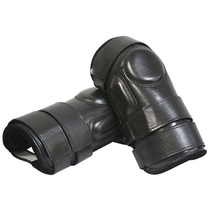 Nouvelle conception, vente en gros, genouillères de polo en cuir véritable pour l'équitation, fabricant du Pakistan - Product Image 3