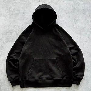 Sweat-shirt à capuche surdimensionné pour homme, 400 g/m², 100 % coton, logo personnalisé, ensemble court, style sportif, survêtement pour l'été - Product Image 3