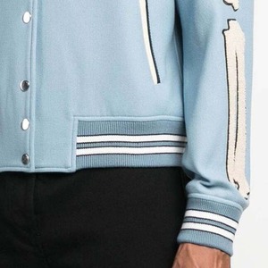 Chaqueta Universitaria de Lana para Hombre con Cuello Alto, Estilo Letterman, Superventas, para Escuela, Universidad, Béisbol, Invierno, con Serigrafía y Bordado - Product Image 5