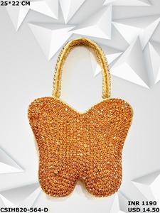 Bolso nupcial hecho a mano con piedra de cristal y cuentas, un accesorio de noche y boda atemporal para mujeres elegantes - Product Image 5