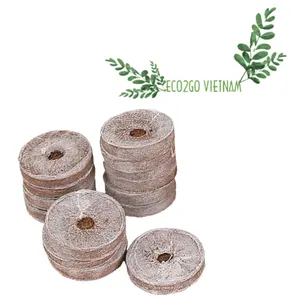 Granulés de tourbe de coco biologique de 44mm avec un prix bon marché/disque de tourbe de coco pour la culture de la mousse pour l'agriculture