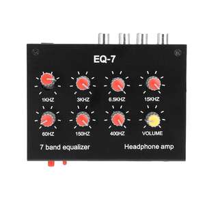 Amplificador de Audio ECUALIZADOR DE 7 etapas, alto, medio, bajo, ajustable, para Audio preamplificador de teléfonos, ordenadores, auriculares <span class=keywords><strong>Soun</strong></span> - Product Image 6
