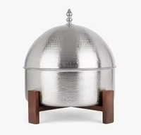 Support en bois pour hotpot en acier inoxydable moderne de luxe, maintient les aliments au chaud, écologique, durable, organisateur de mariage, ustensiles de service pour dîner