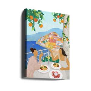 Impresión en Lienzo de Chicas Modernas en Positano, Obra de Arte Elegante - Product Image 4