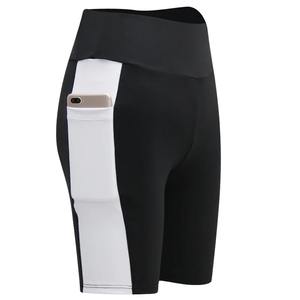 Mallas de Yoga de cintura alta personalizadas para mujer, pantalones cortos elásticos de correr rápido para gimnasio, Fitness con bolsillo de malla para levantar piernas - Product Image 5