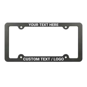Marco de Matrícula Personalizado CLEANSTROKE de Aluminio Negro Mate, Estándar 12x6 para Placas Norteamericanas, Impresión UV, Compatible con Autos Tesla - Product Image 1