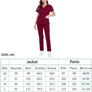 Uniforme de Enfermera de Alta Calidad, Tejido de Verano en Algodón y Poliéster, Cuello en V, Personalizable, para Mujer - Product Image 5