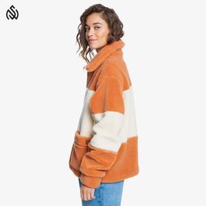 Directo de fábrica al por mayor personalizable cremallera completa Sherpa chaqueta de lana abrigo para mujer transpirable suave calidad Premium Casual - Product Image 3